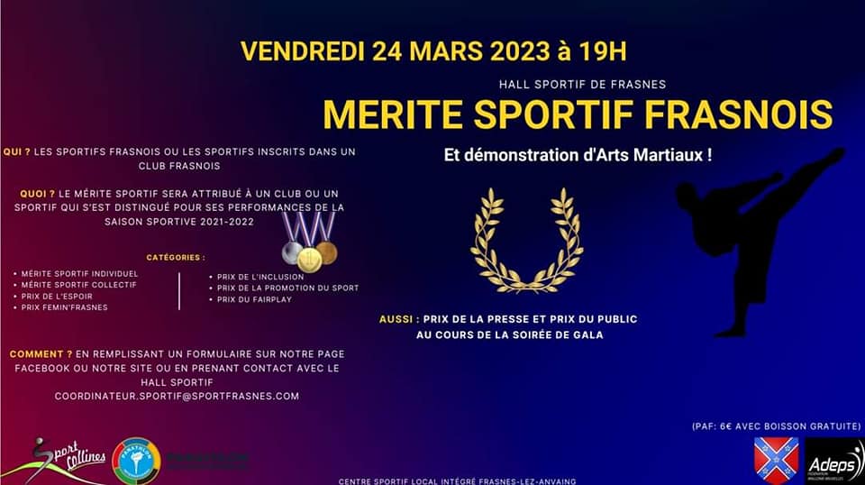 la Soirée des Mérites sportifs de Frasnes lez Anvaing 2023